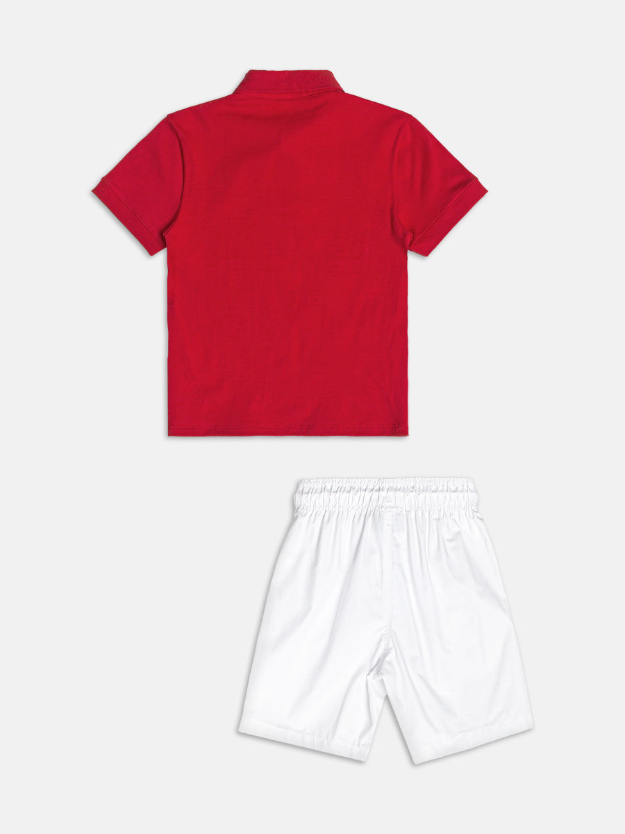 Conjunto Vermelho com Bordado Youccie