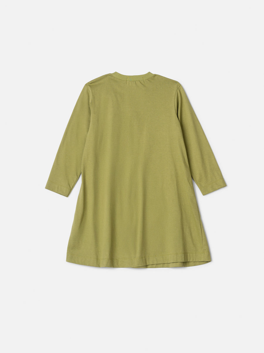 Vestido Manga Longa Minnie Com Laco Verde Forest Animê