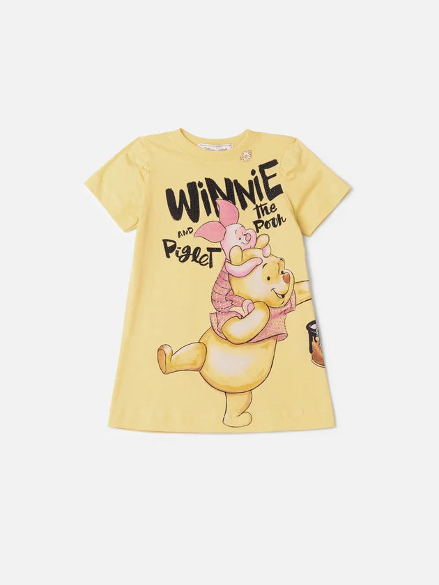 Vestido Amarelo do Ursinho Pooh e Amigos Anime