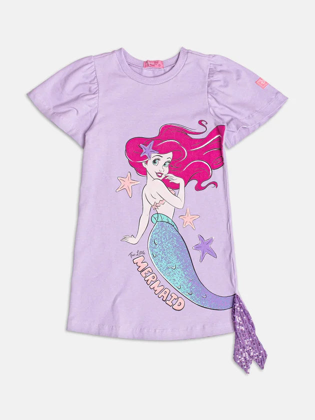 Vestido Pequena Sereia Lilas Momi