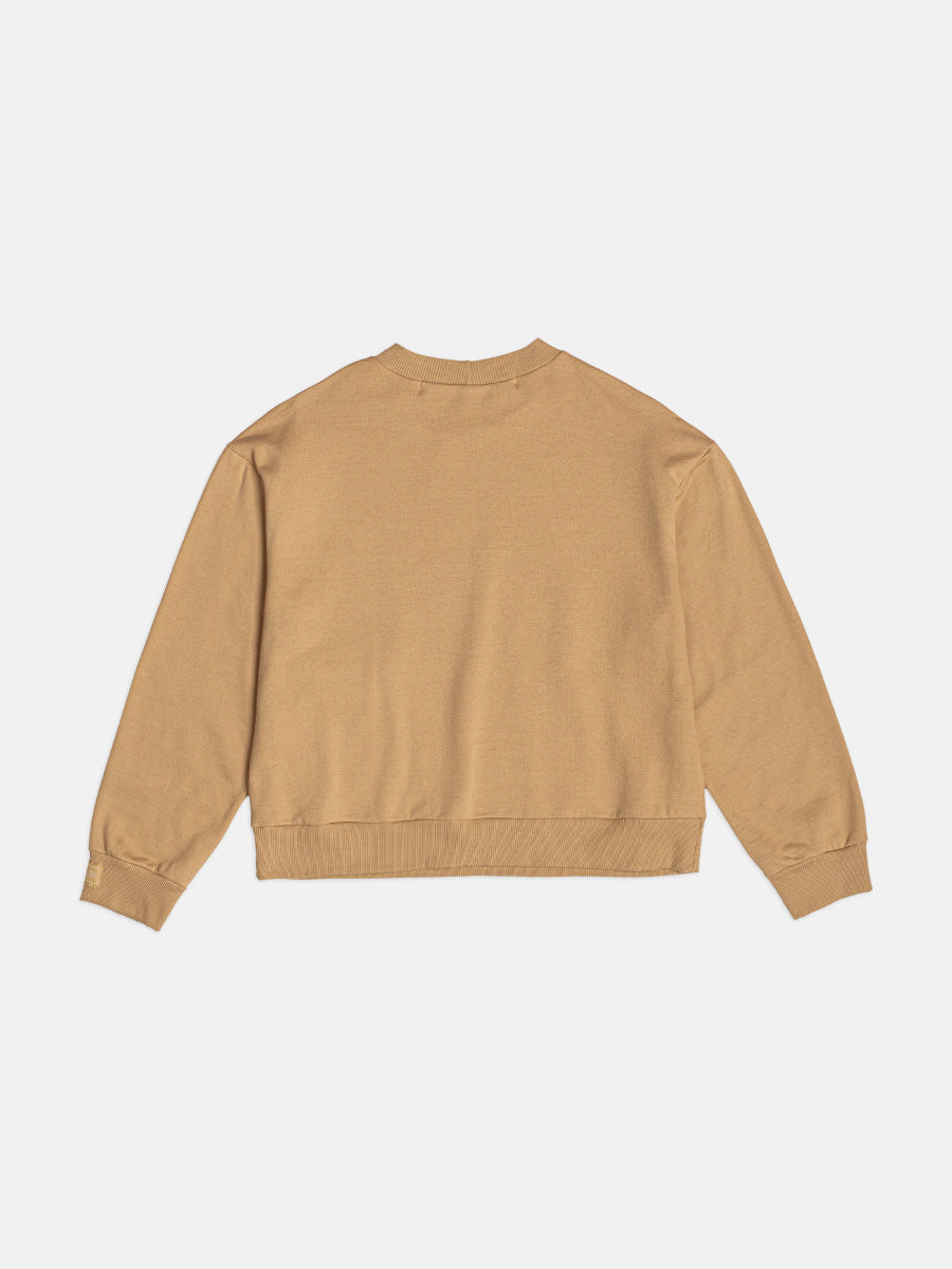 Casaco Moletom Com Bolso Bege Khaki I Am