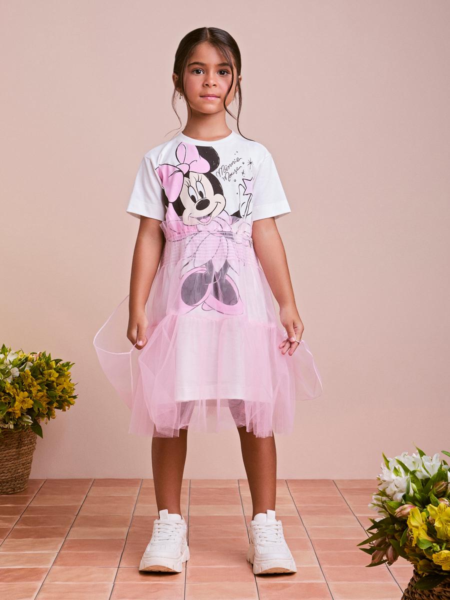Vestido Infantil de Tule da Minnie Fada Anime