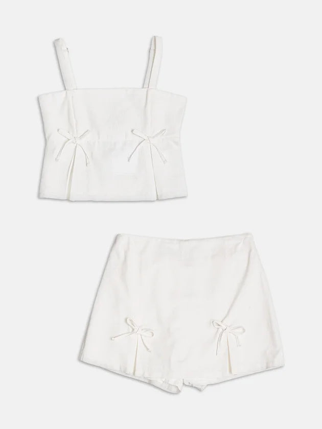 Conjunto Off White de Alfaiataria com Laços I Am