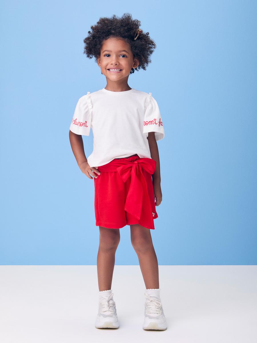 Conjunto Blusa e Shorts Vermelho Laço Momi