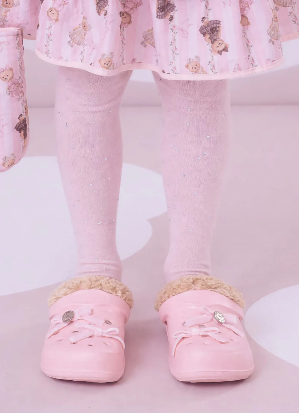Sandália Clogs Com Pele Rosa Baby Pituchinhus