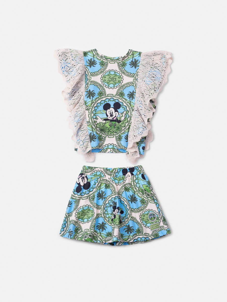 Conjunto Minnie e Mickey com Detalhes em Tricot Anime