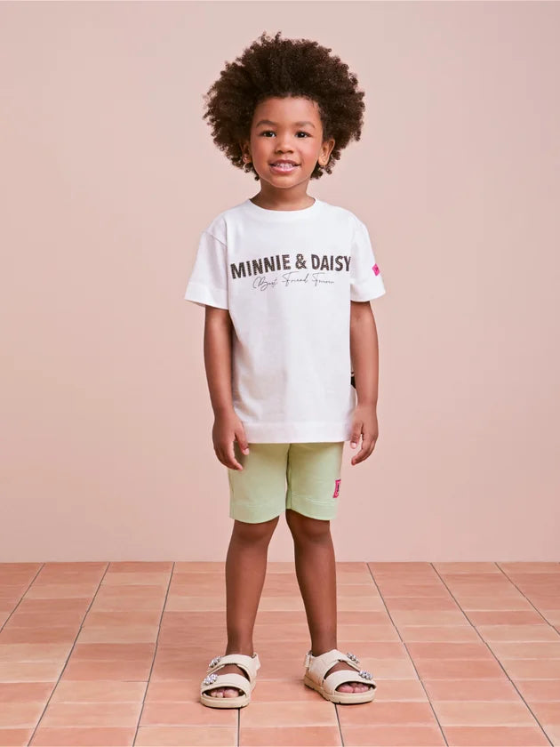 Conjunto T-Shirt e Legging Minnie & Daisy com Strass