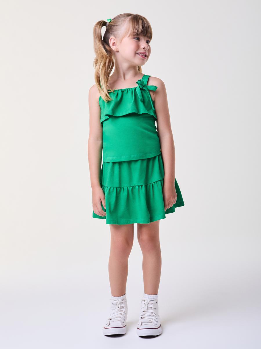 Conjunto Blusa e Saia Laço Verde Bimbi