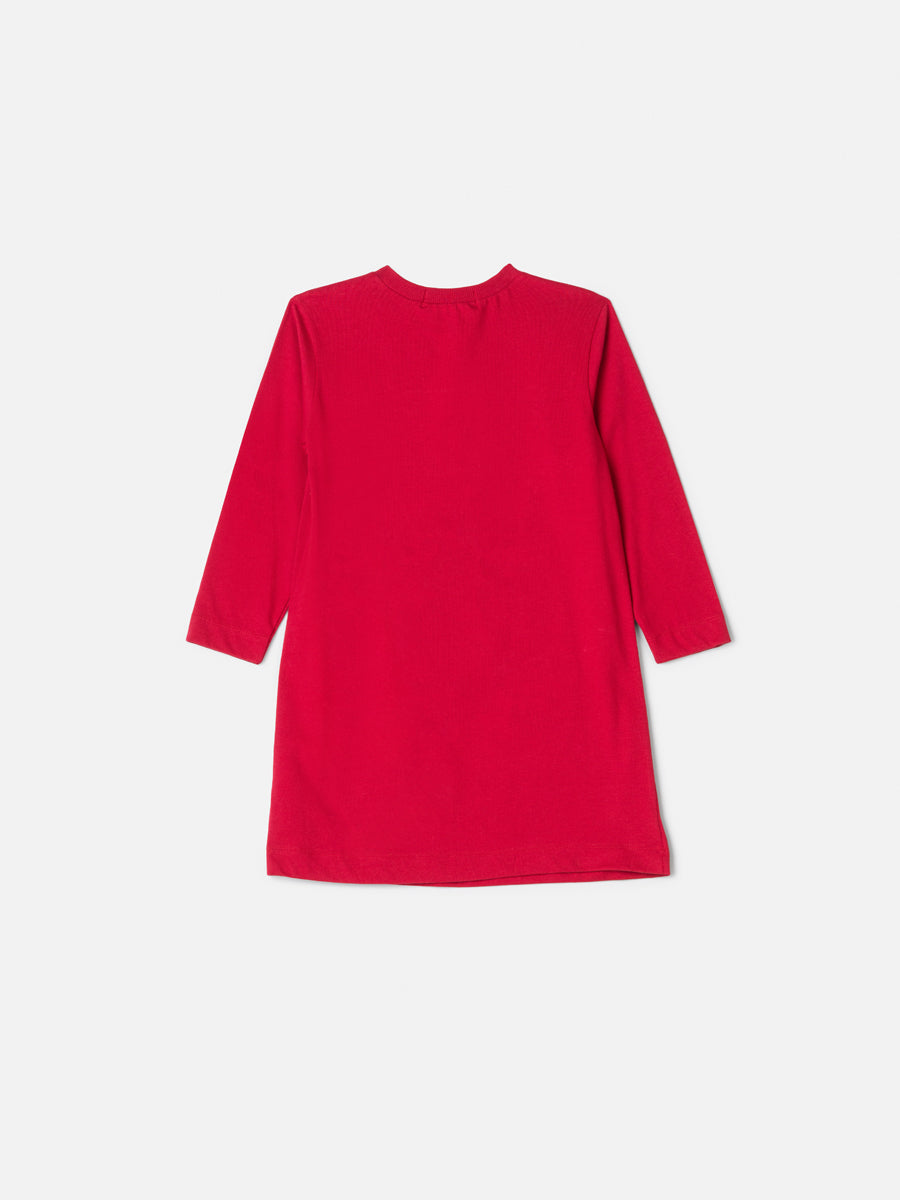 Vestido Manga Longa Minnie Vermelho Berry Animê