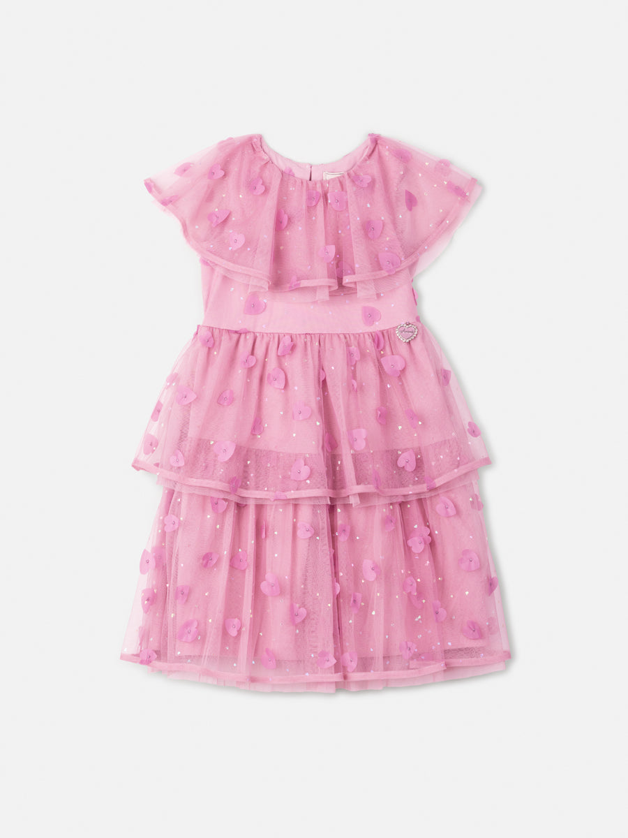 Vestido Em Tule Anime Petite Corações Sujinho - BambolePetit