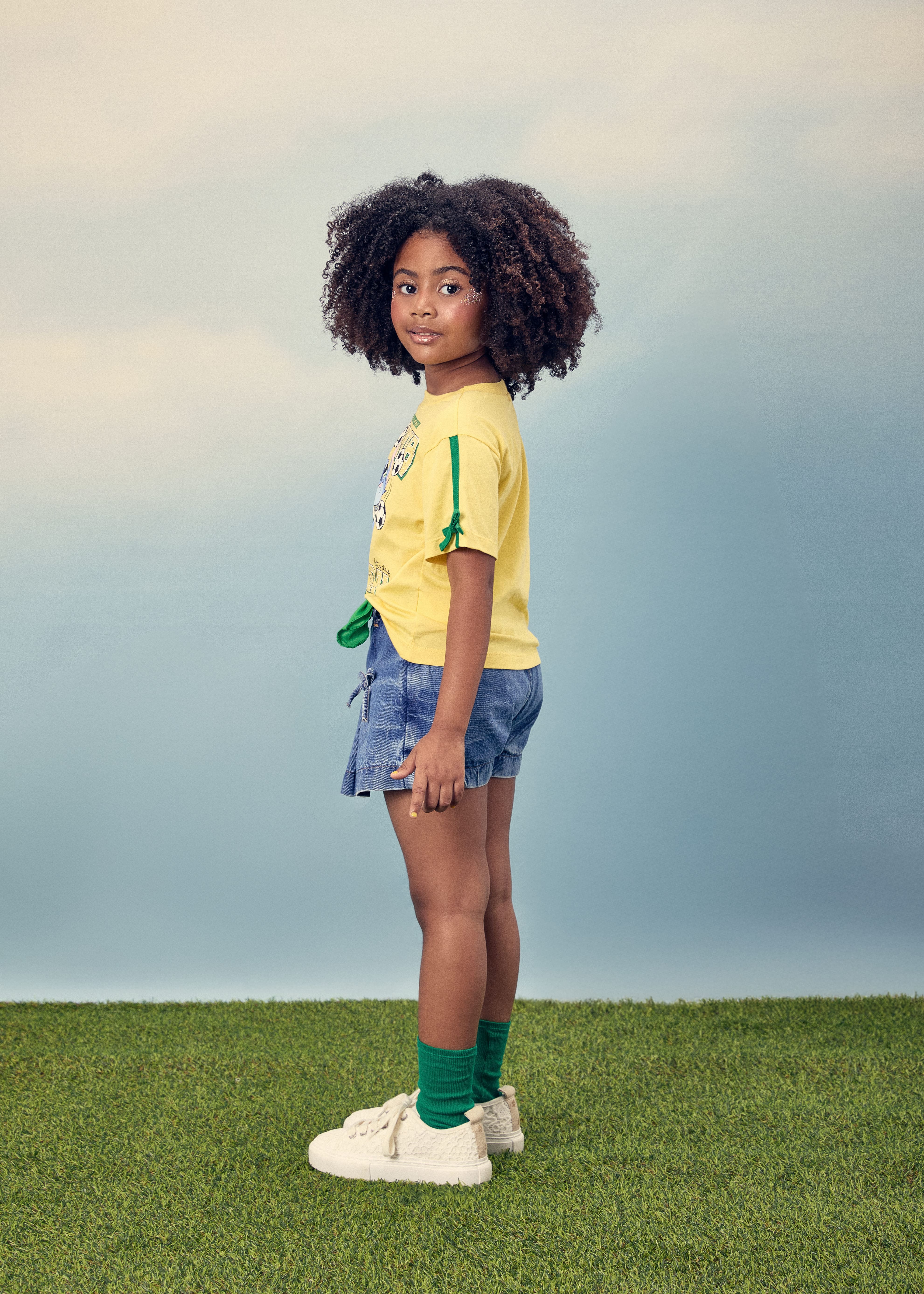 Blusa Stitch Com Lacinhos Amarelo Sunny Momi