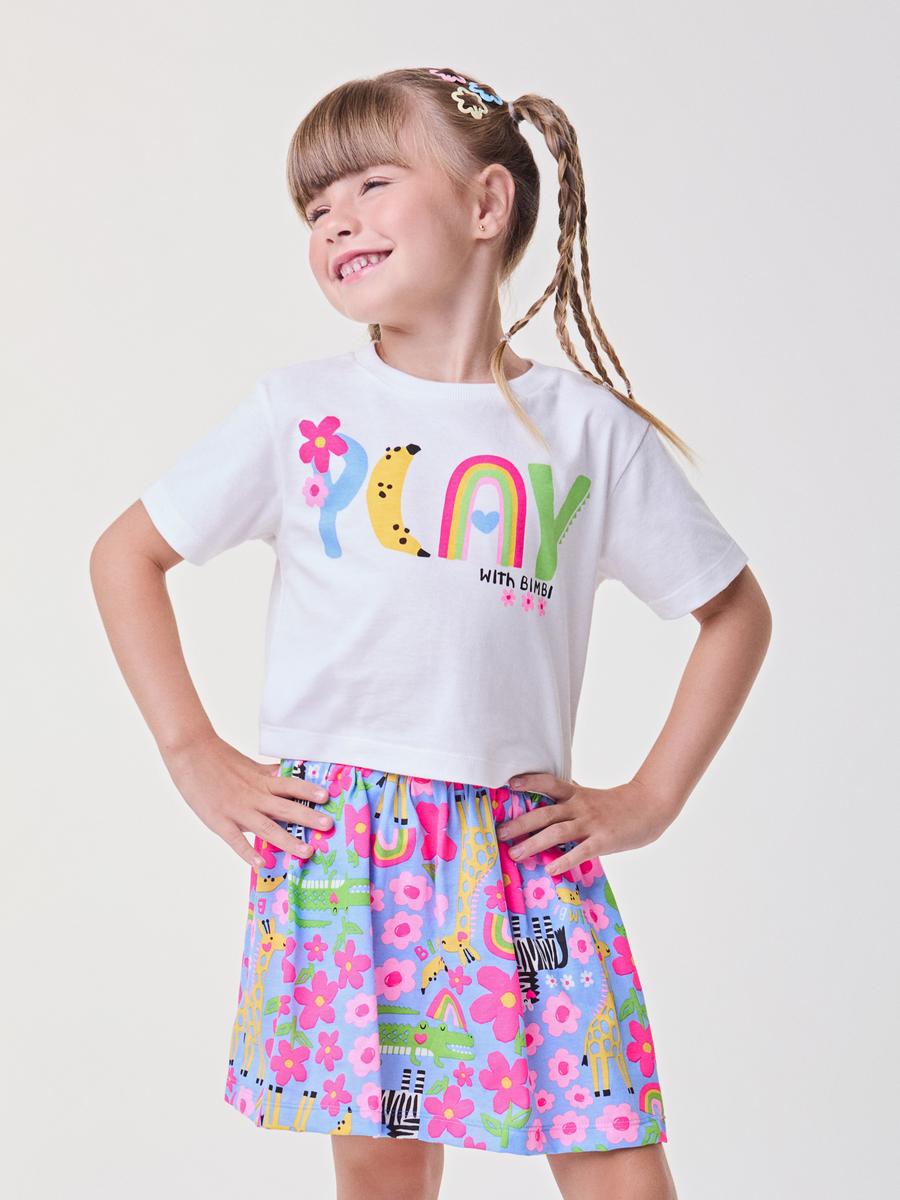 Conjunto T-Shirt e Saia Play Bimbi