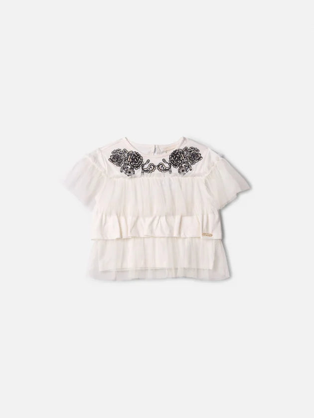 Blusa Babados Perola Animê