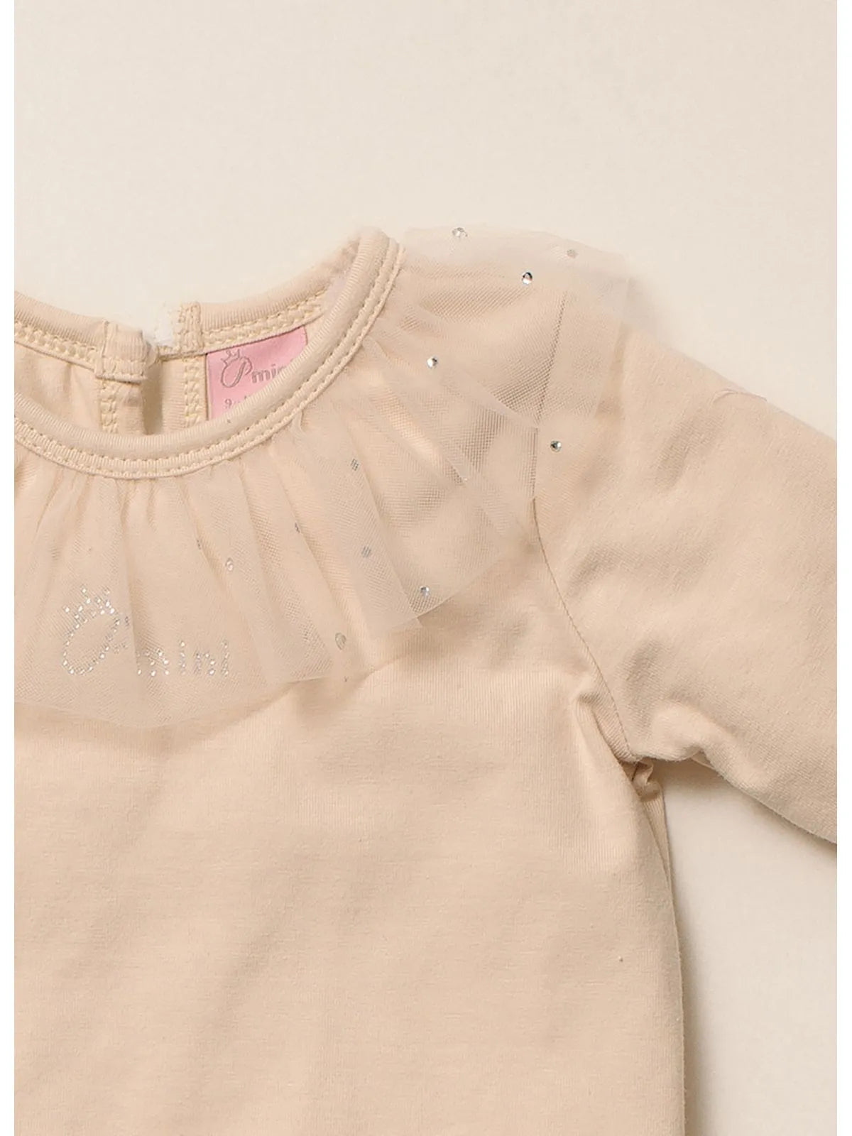 Body Cotton Gola Tule Cristais Ninive - BambolePetit