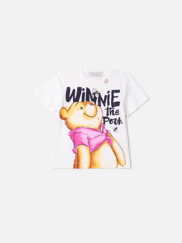 T-Shirt Off do Ursinho Pooh com Strass Anime