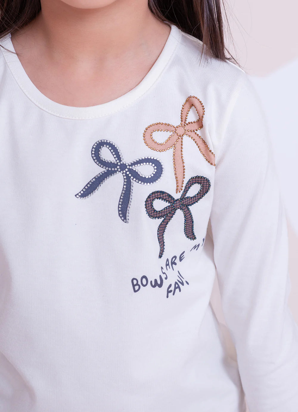 Blusa Cotton Laços Bows Are My Fav Off White Pituchinhus