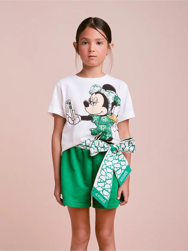 Conjunto Blusa e Short Laço Minnie Mouse Anime