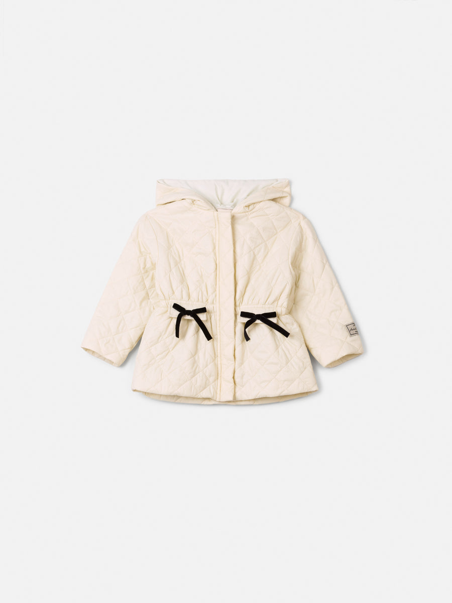 Jaqueta Puffer Cru Marfim Animê