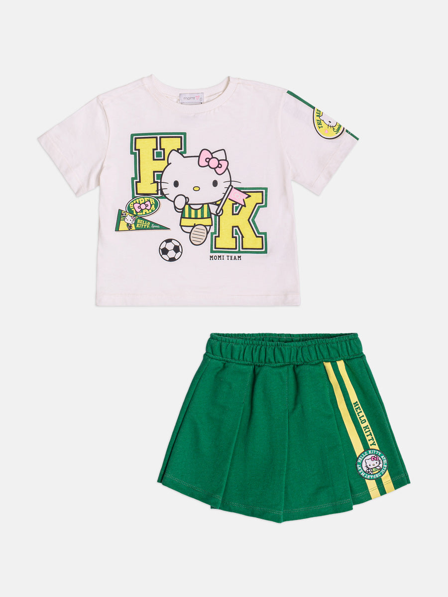 Conjunto Blusa Shorts Hello Kitty Perola Momi