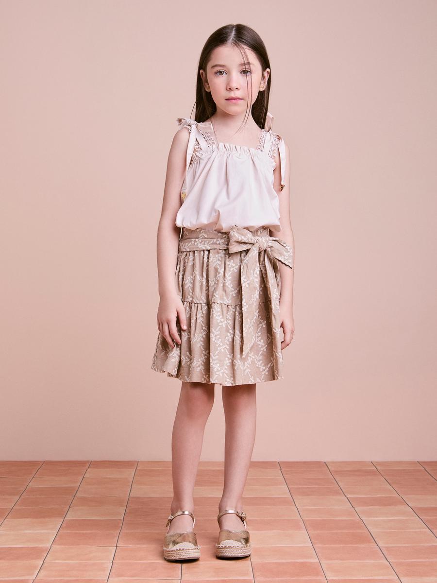 Conjunto Blusa e Saia Laços Gelo Anime