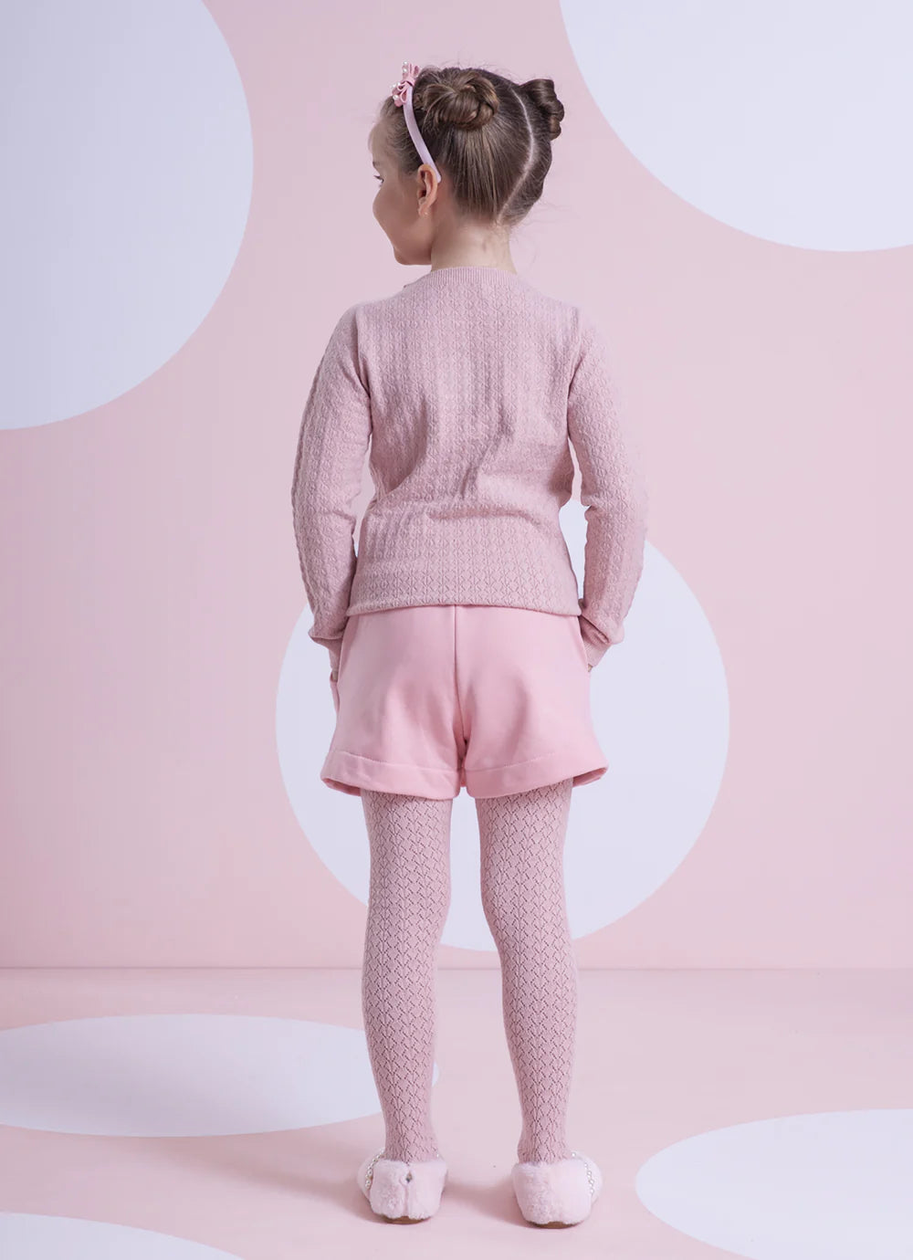 Blusa Tricot Sem Costura Rendada Cottonflex Rosa Dolce Pituchinhus
