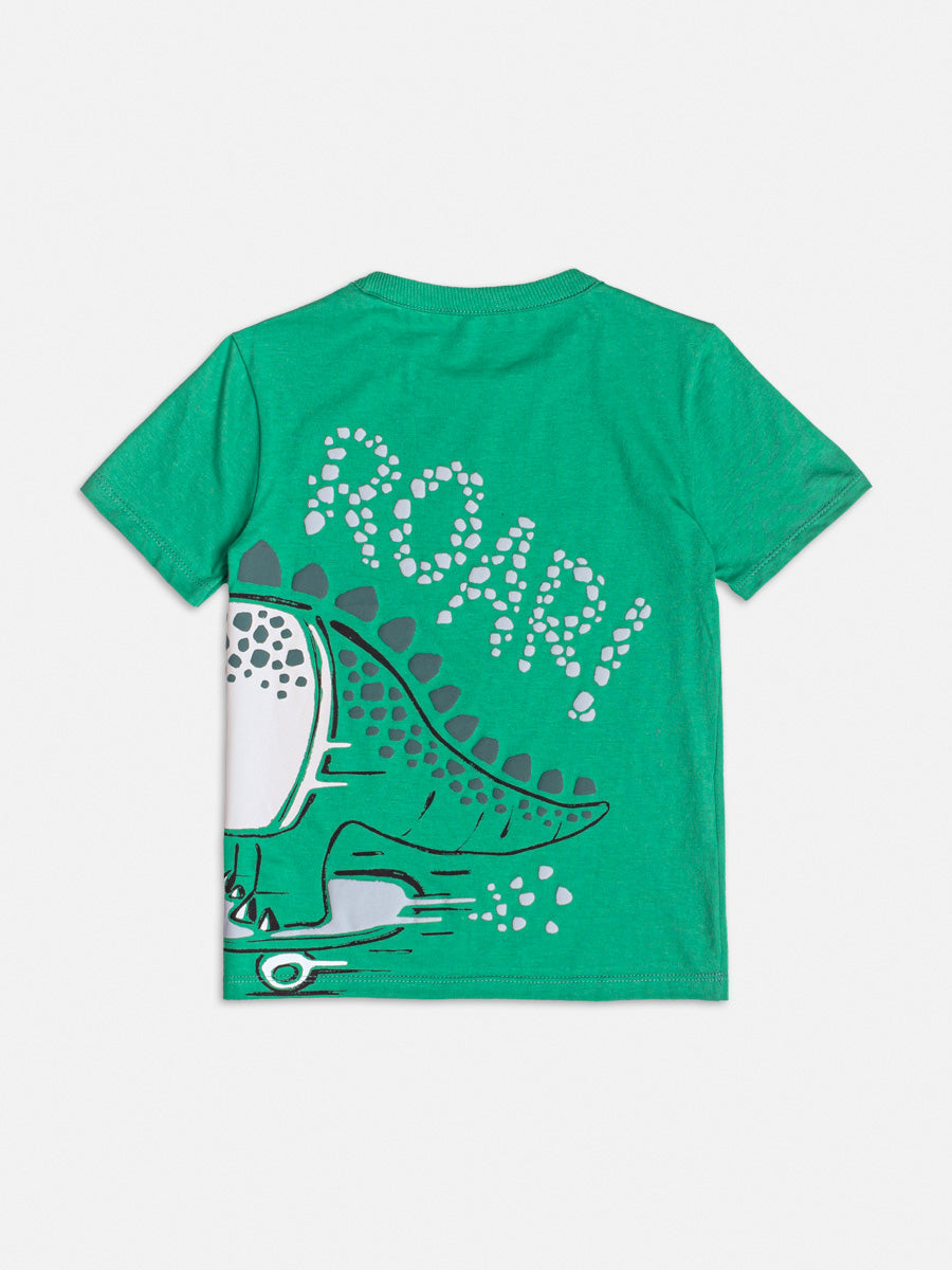 T-Shirt Manga Curta Youccie Verde Puro - BambolePetit