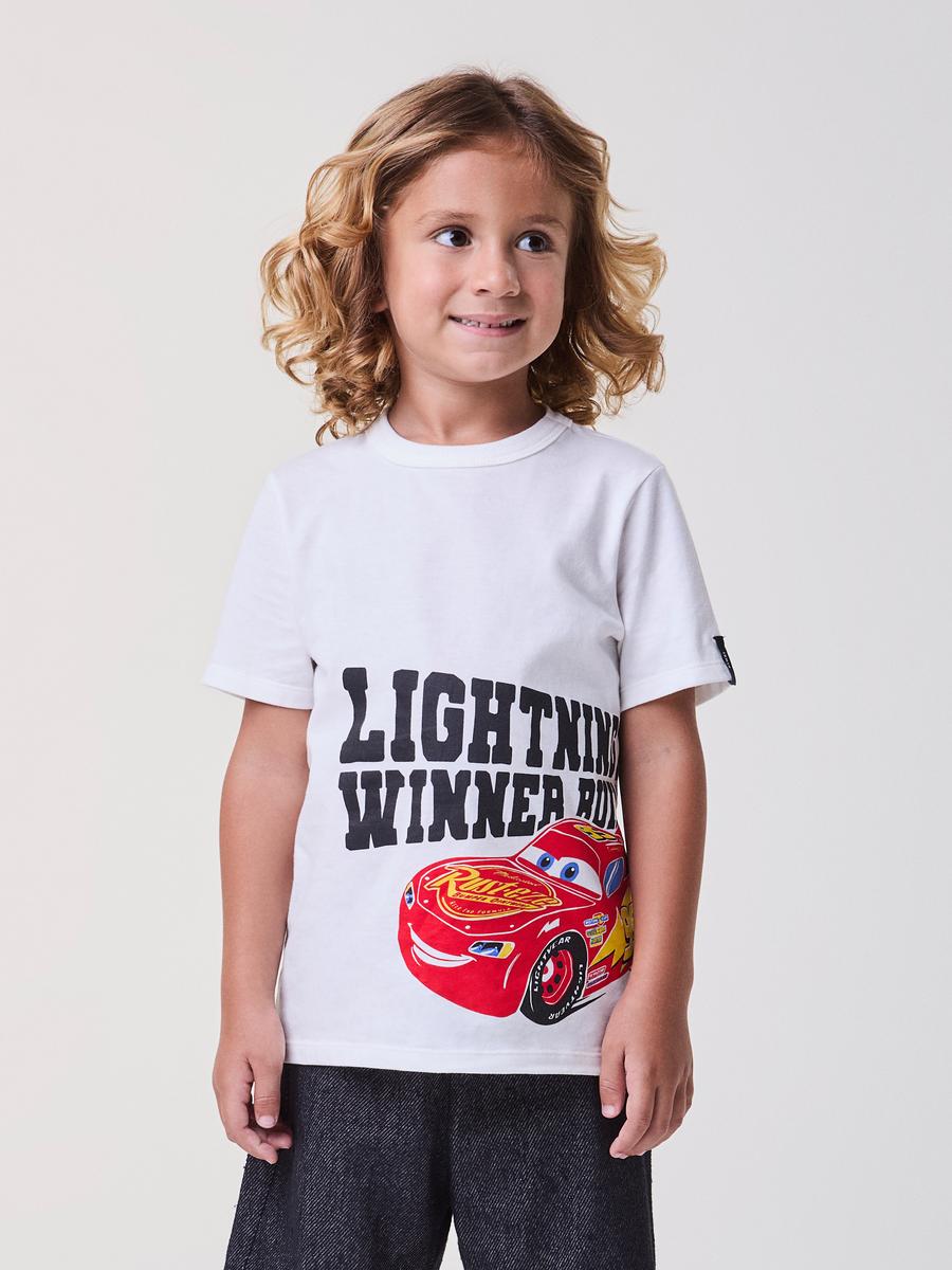 Conjunto T-Shirt e Bermuda Perola Carros Bimbi