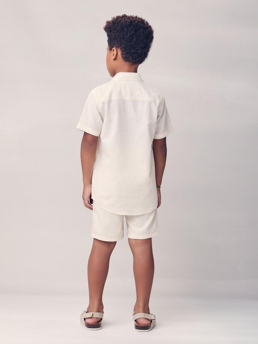 Camisa Casual Amarela Bordada Youccie