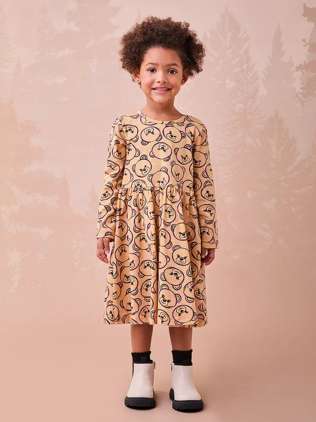 Vestido com Monograma de Ursinhos