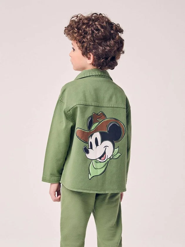 Jaqueta Sarja Com Bolso Mickey Verde Oliva Youccie