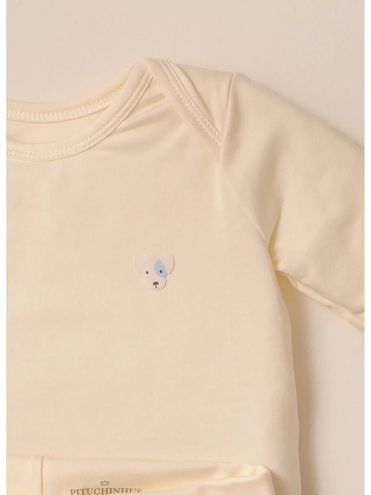 Conjunto Blusa E Calça Cotton Pima For Boys Off White