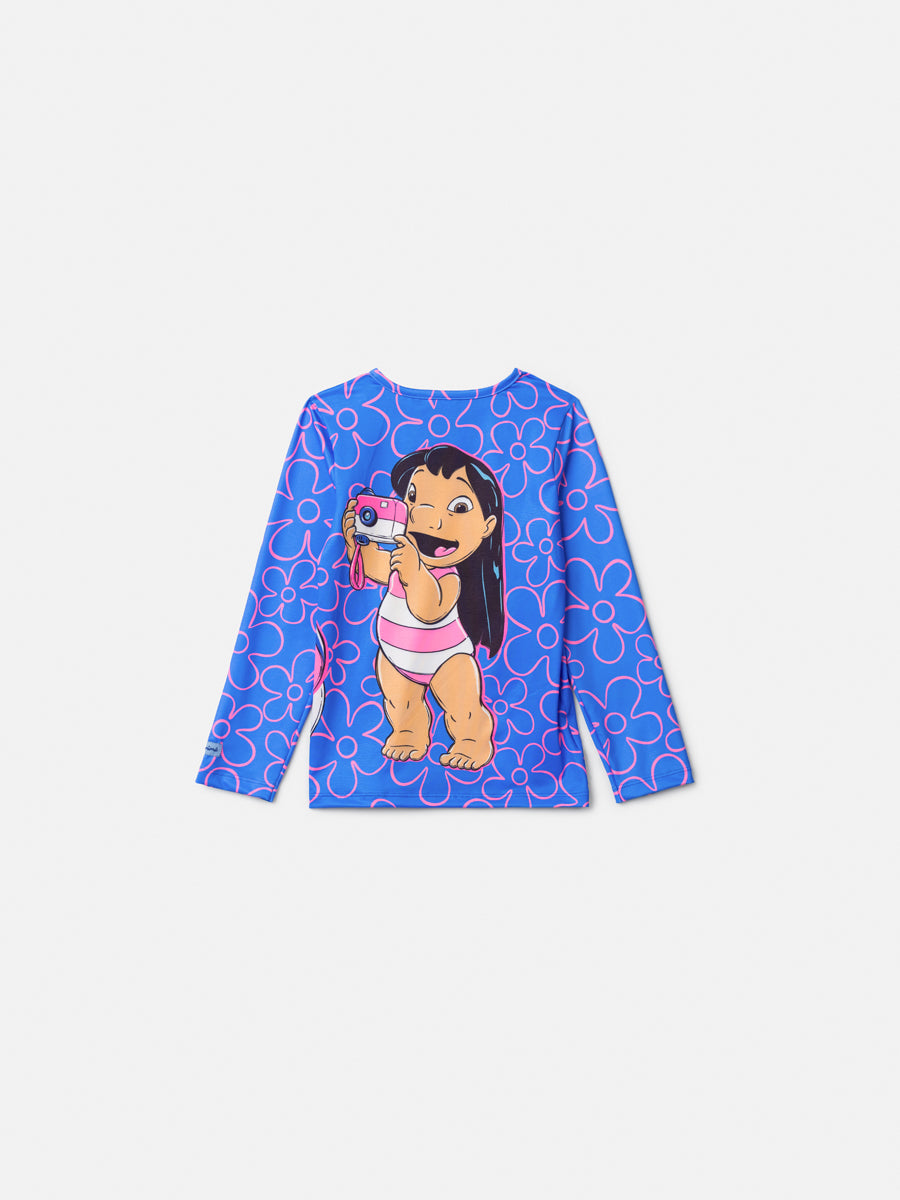 Blusa Infantil com Proteção Uv do Stitch Anime