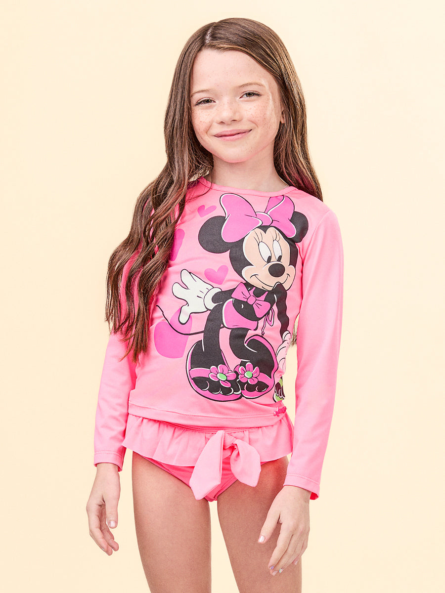 Blusa Uv Pink com Estampa da Minnie Mouse Anime