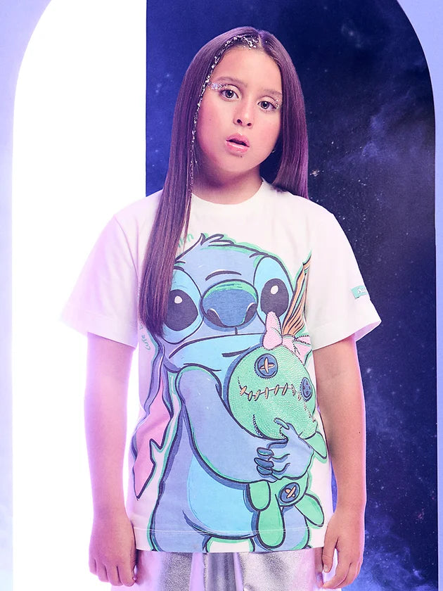 Blusa Licenciada Disney Perola Stitch - BambolePetit
