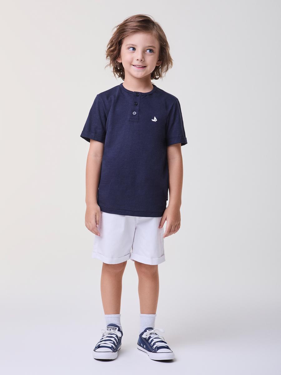 Conjunto Camisa e Bermuda Marinho Bimbi