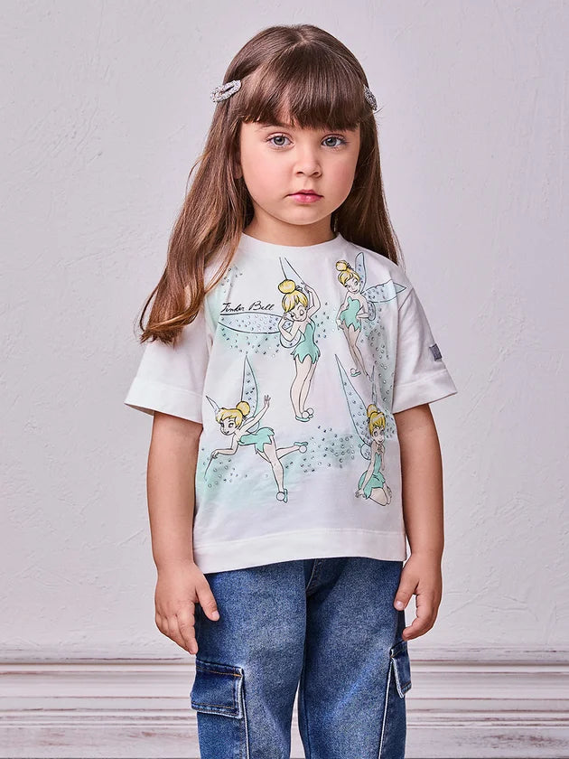 Blusa Off da Tinker Bell com Strass