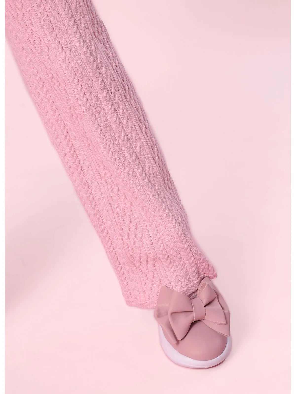 Calça Tricot Reta Pontos Texturizados Sugar Rose