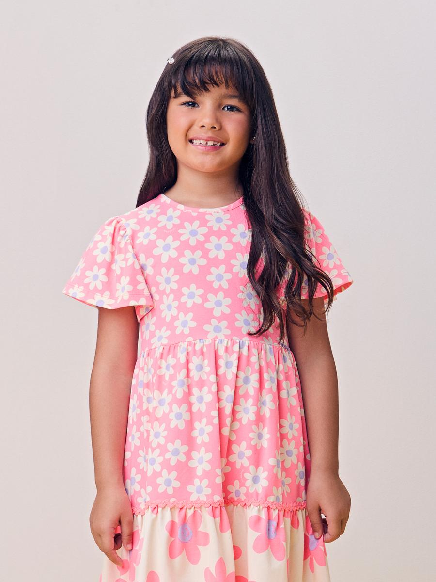 Vestido Flores Neon Momi