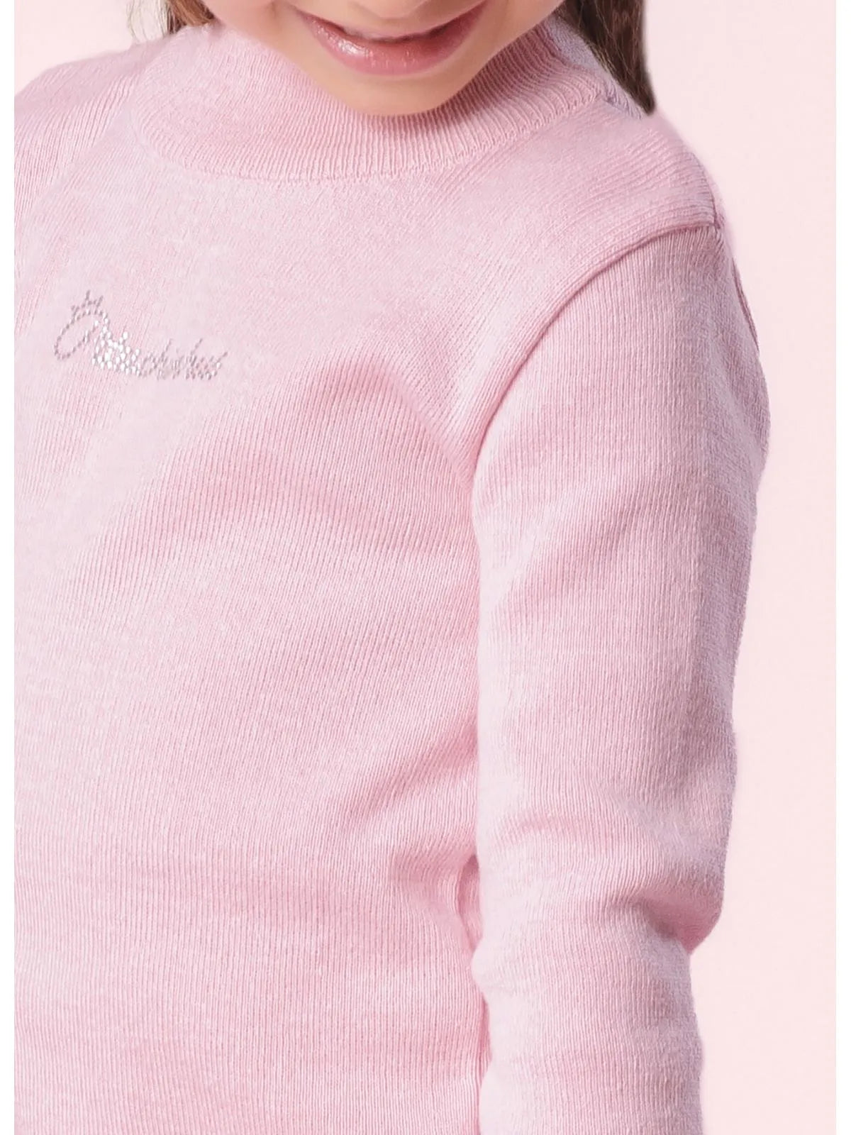 Blusa Básica Tricot Pituchinhus Sugar Rose - BambolePetit