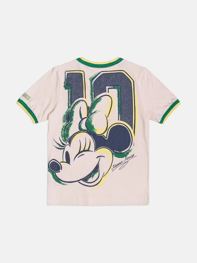 Blusa Copa Do Mundo Minnie Bege Vanilla Animê