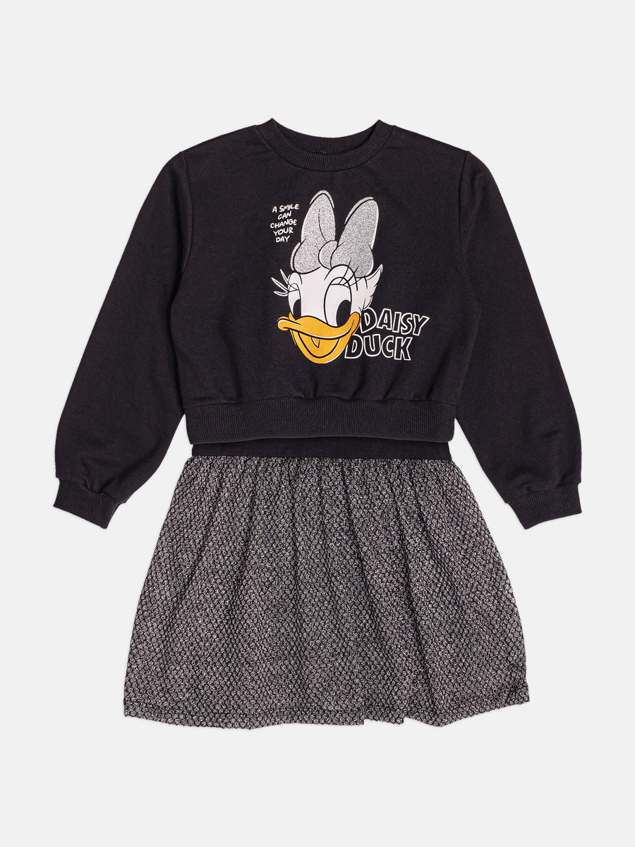 Conjunto Casaco Daisy e Vestido Preto Momi