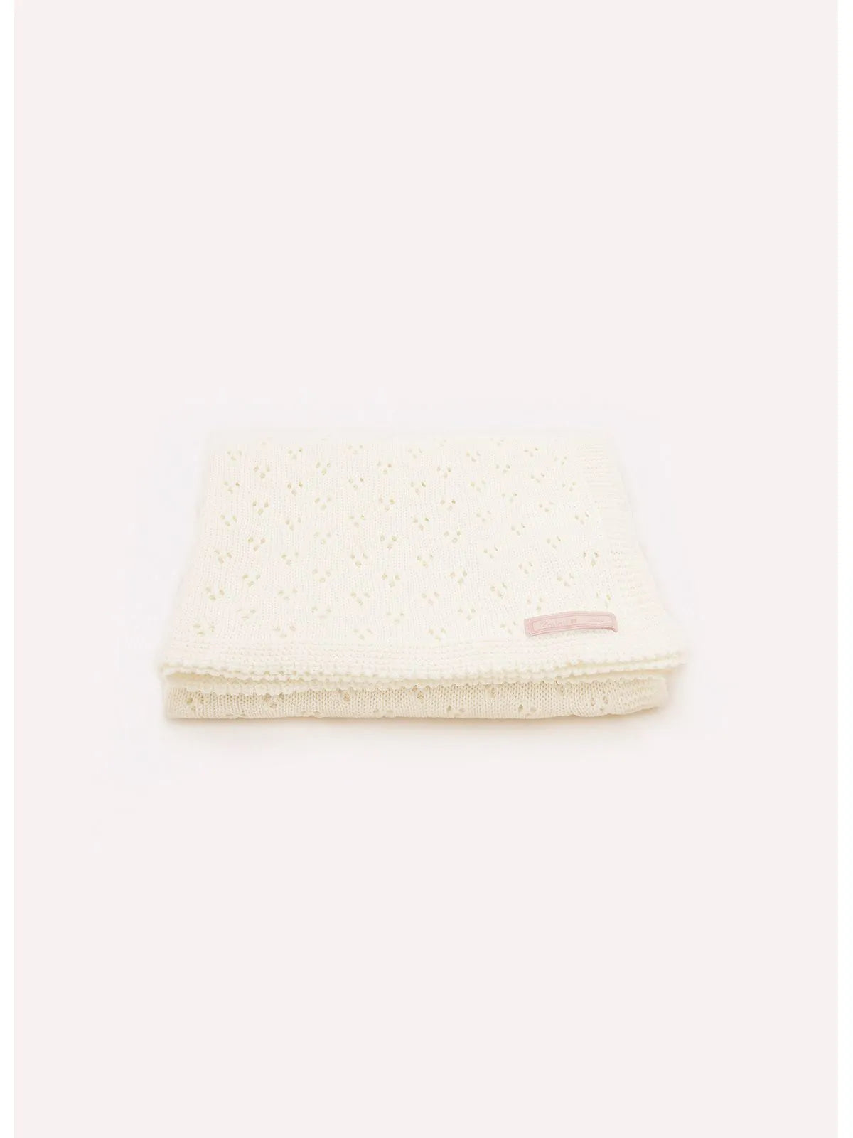 Manta Tricot Texturizado Off White Pituchinhus Tam Único - BambolePetit