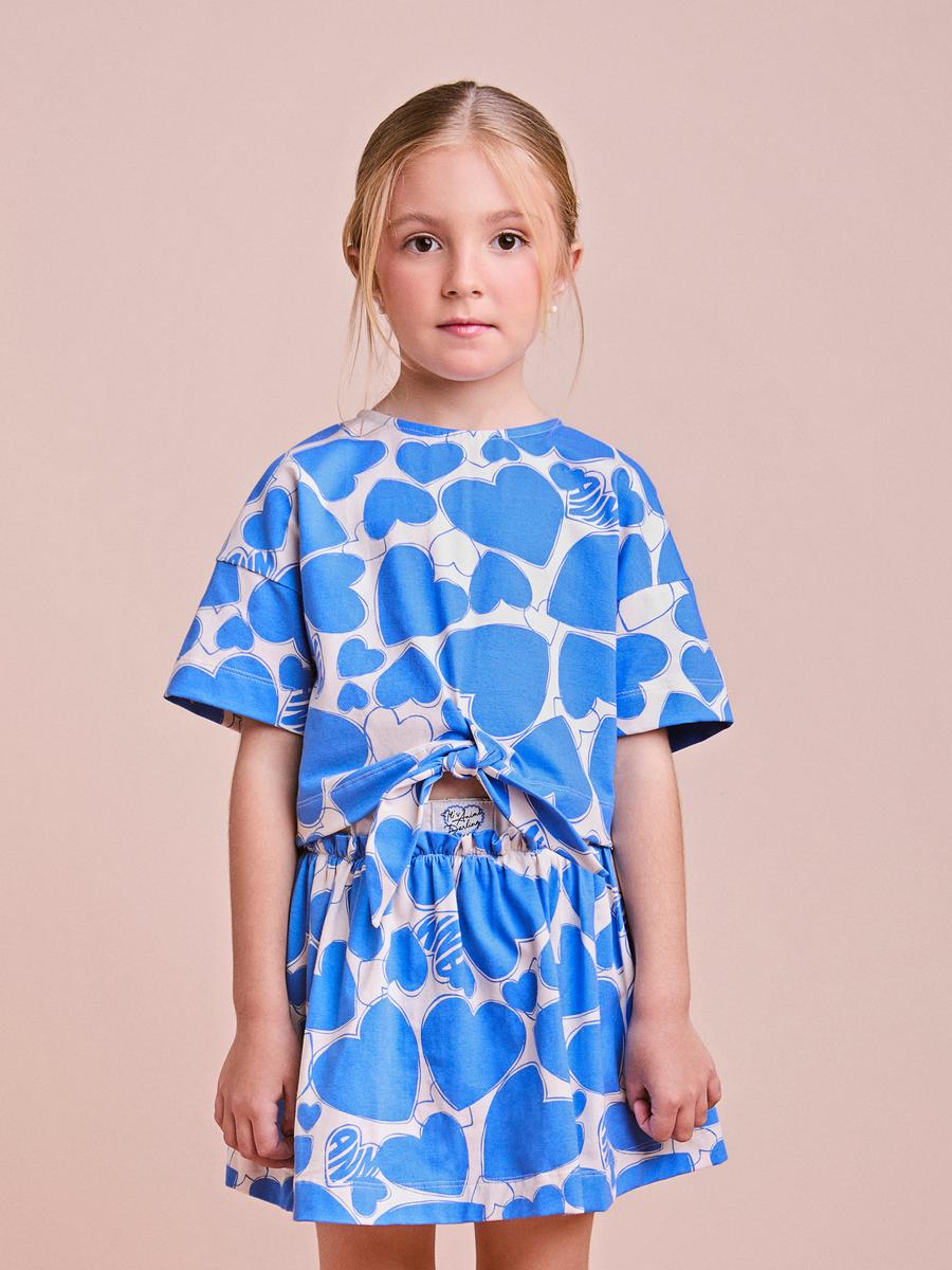 Conjunto Azul de Corações Anime