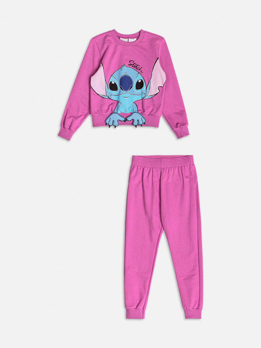 Conjunto Casaco Calca Roxo Mystic Stitch - BambolePetit
