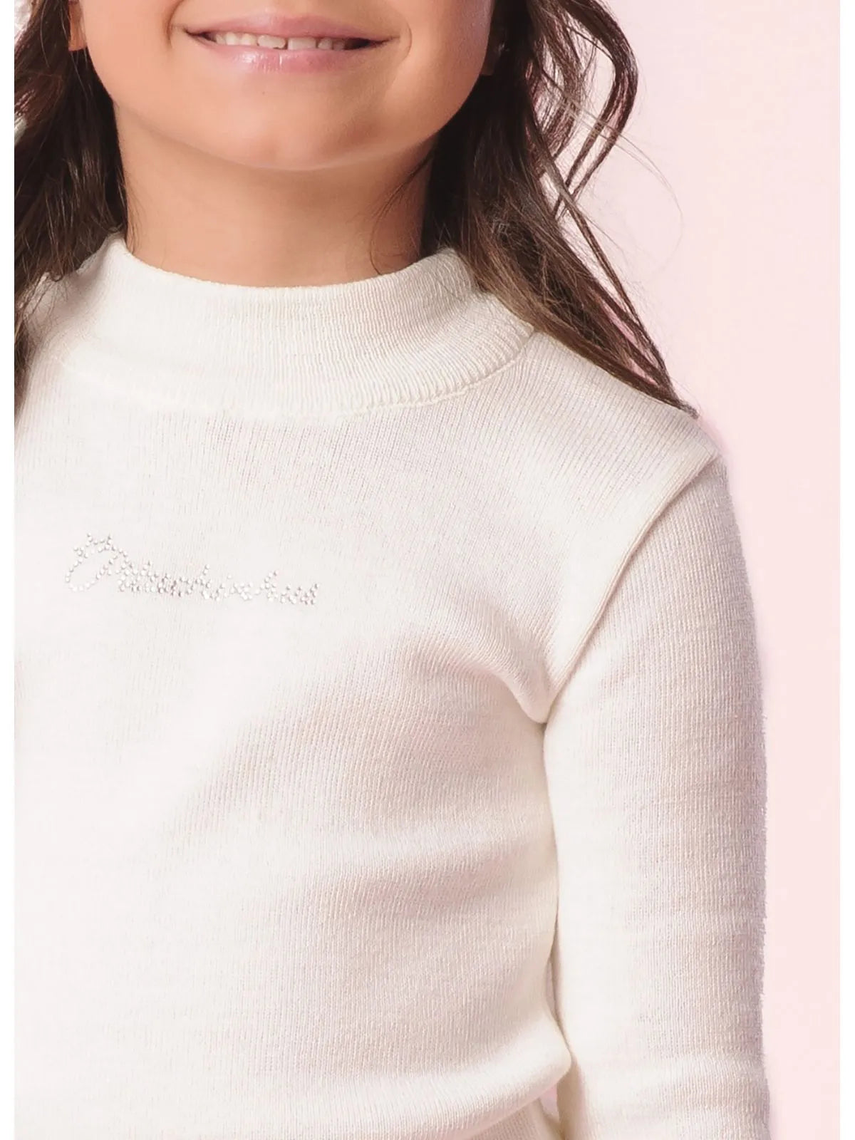 Blusa Básica Tricot Off White Pituchinhus
