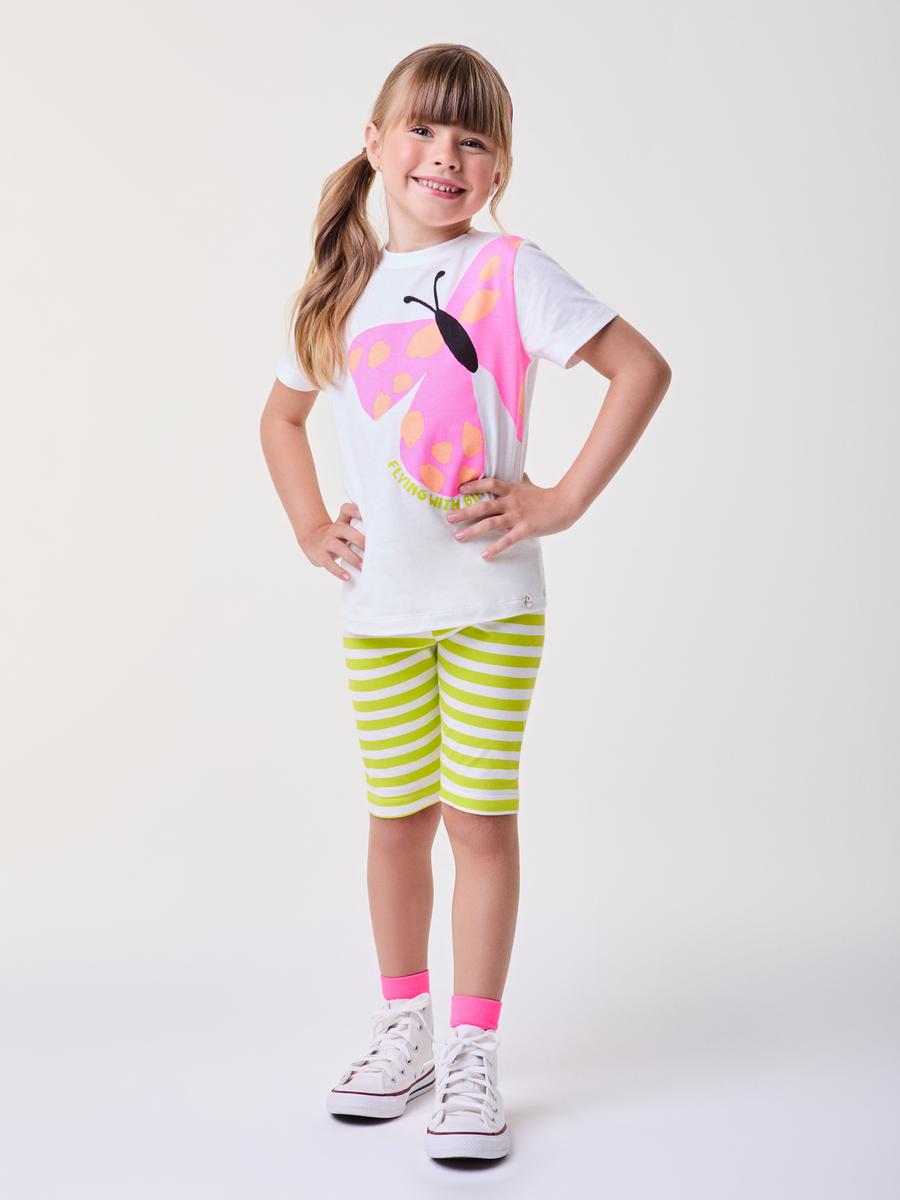Conjunto Listrado com Borboleta Bimbi