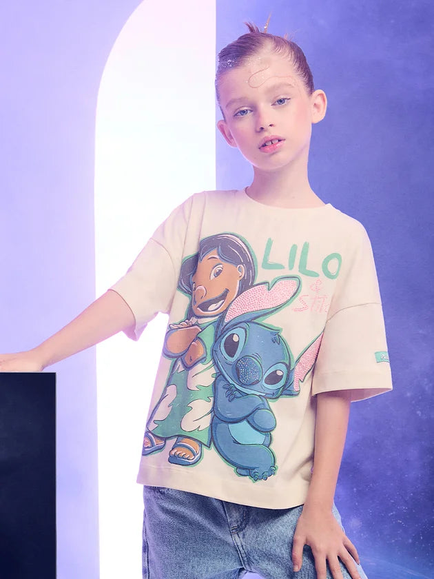 Blusa da Lilo e Stitch com Strass - BambolePetit