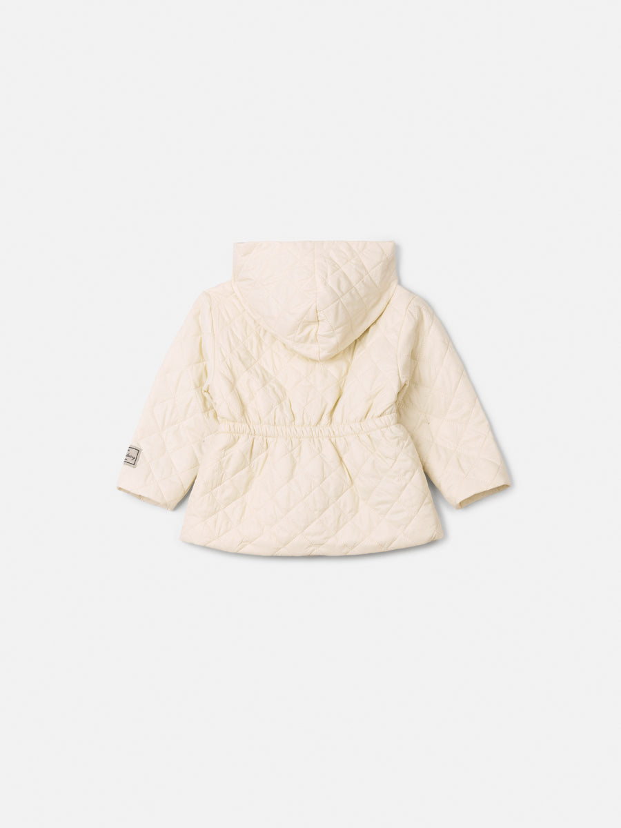 Jaqueta Puffer Cru Marfim Animê