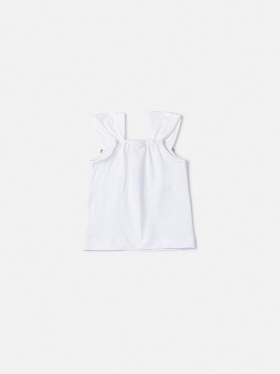 Blusa com Lacinhos Off White Anime