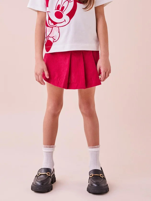 Short Saia de Veludo Cotelê